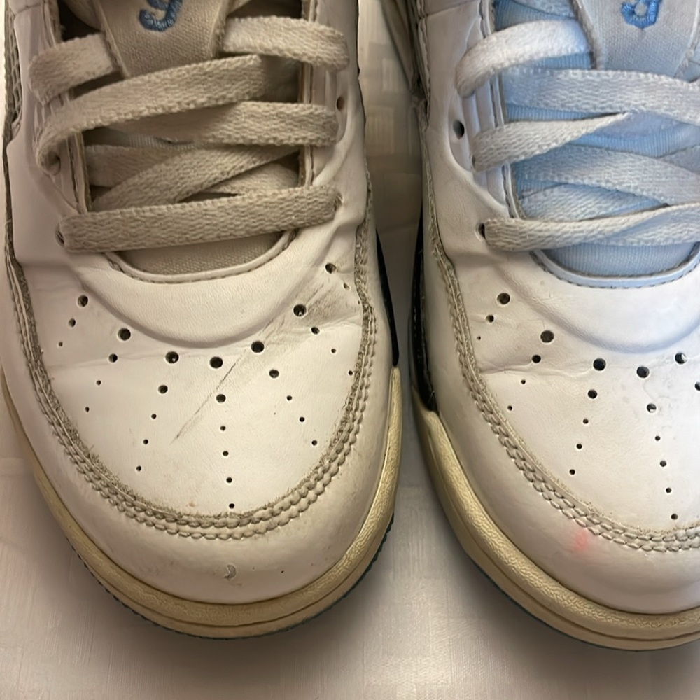 Nike Air Jordan Flight 654975-127 White Legend Blue Black Shoes - Picture 5 of 7